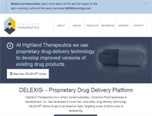 Tablet Screenshot of highlandtherapeutics.com